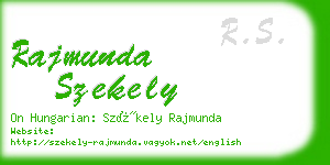 rajmunda szekely business card